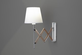Lampa kinkiet Mito chrom 1X40W E27 abażur biały