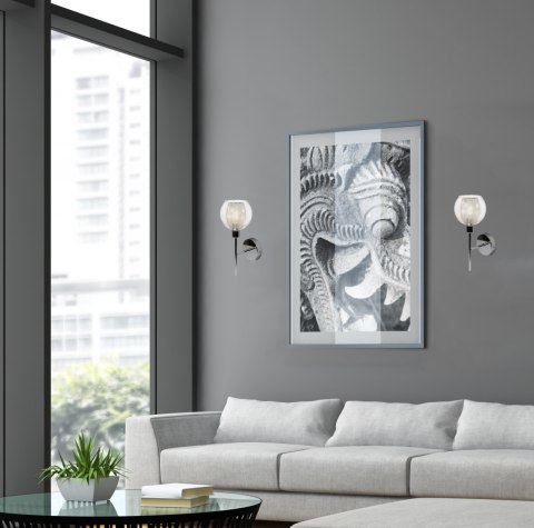 OZZO KINKIET 1X40W E14 CHROM KLOSZ BEZBARWNY OZZO KINKIET 1X40W E14 CHROM KLOSZ BEZBARWNY