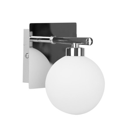 Oden lampa kinkiet chromowy 1x40w g9 klosz biały Oden lampa kinkiet chromowy 1x40w g9 klosz biały