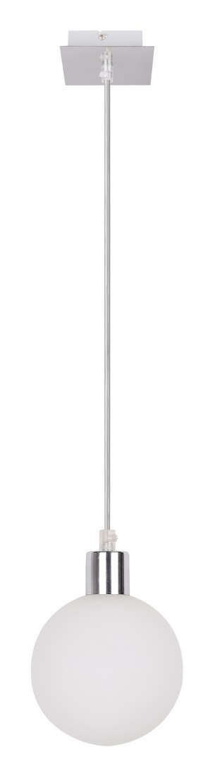 Oden lampa wisząca chromowy 1x40w g9 klosz biały 12cm Oden lampa wisząca chromowy 1x40w g9 klosz biały 12cm