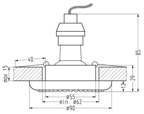 SOC-03 BK GU10 50W 230V OPR.STROP.STAŁA OKRĄGŁA ODLEW SOC-03 BK GU10 50W 230V OPR.STROP.STAŁA OKRĄGŁA ODLEW