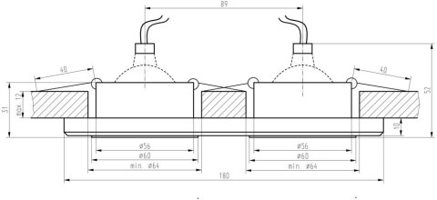 SS-21 CH/BK MR16 DUAL 2X50W CHROM OPR. STROP. STAŁA PROSTOKĄT SZKŁO CZARNE SS-21 CH/BK MR16 DUAL 2X50W CHROM OPR. STROP. STAŁA PROSTOKĄT SZKŁO CZARNE