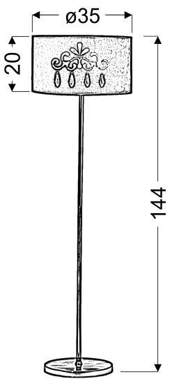 DECOR LAMPA PODLOGOWA CZERWONA 1X60W E27 + ABAŻUR 77-30729 DECOR LAMPA PODLOGOWA CZERWONA 1X60W E27 + ABAŻUR 77-30729