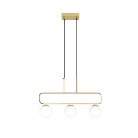 Jove lampa wisząca mosiądz 3x20w g9 klosz biały