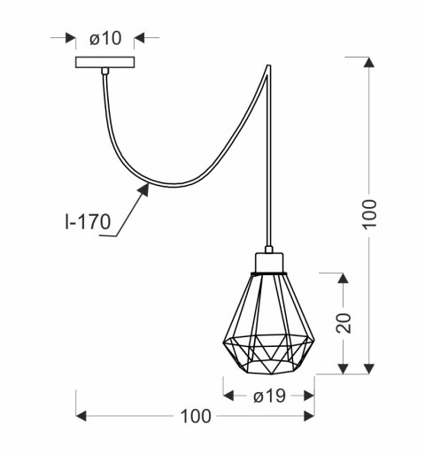 Primo p lampa wisząca czarny+złoty 1x60w e27 klosz czarny Primo p lampa wisząca czarny+złoty 1x60w e27 klosz czarny