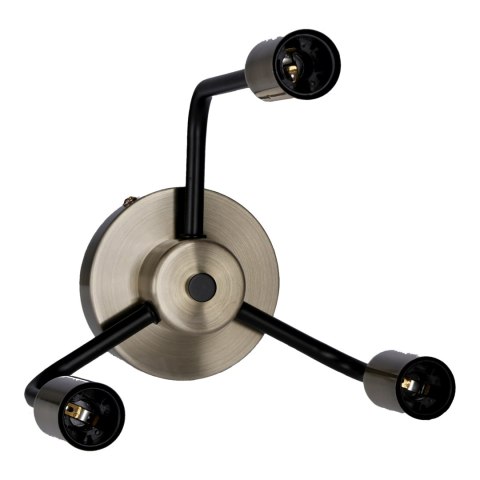 Saga lampa sufitowa patyna+matowy czarny 3x40w e14