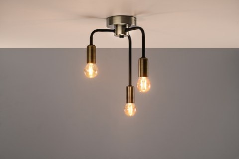 Saga lampa sufitowa patyna+matowy czarny 3x40w e14
