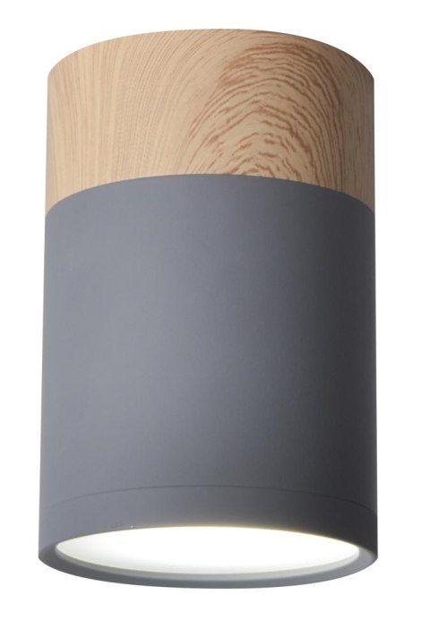 TUBA LAMPA SUFITOWA 1X15W GU10 6,8/10 SZARY+DREWNO TUBA LAMPA SUFITOWA 1X15W GU10 6,8/10 SZARY+DREWNO
