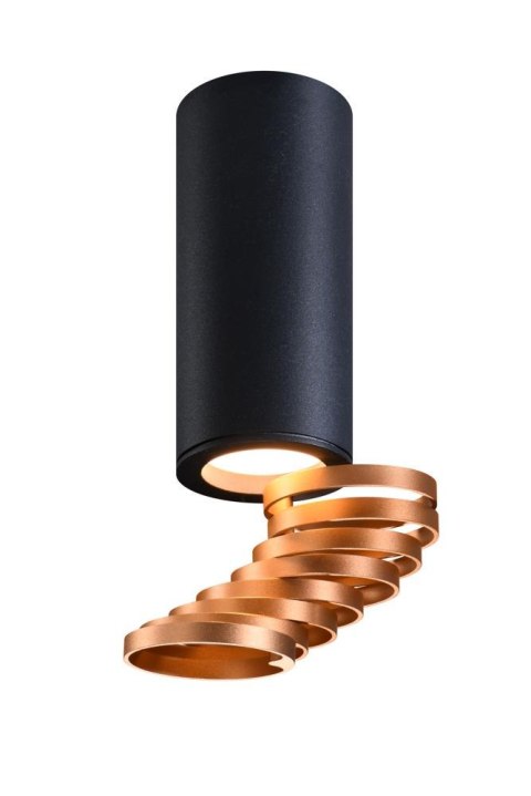 TUBA LAMPA SUFITOWA 1X15W GU10 6/20 ZŁOTY+CZARNY TUBA LAMPA SUFITOWA 1X15W GU10 6/20 ZŁOTY+CZARNY