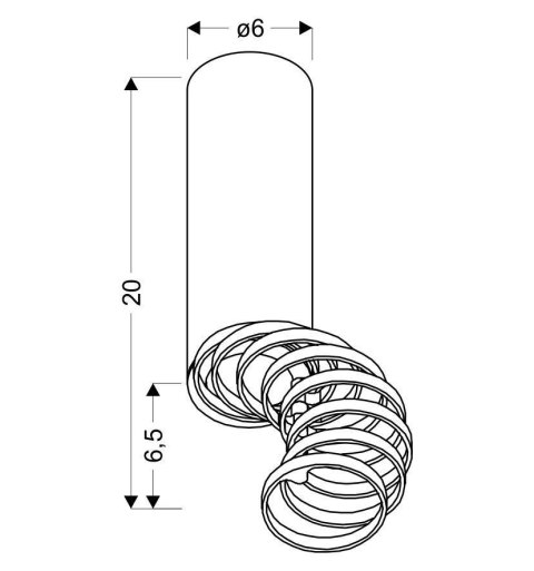 TUBA LAMPA SUFITOWA 1X15W GU10 6/20 ZŁOTY+CZARNY TUBA LAMPA SUFITOWA 1X15W GU10 6/20 ZŁOTY+CZARNY