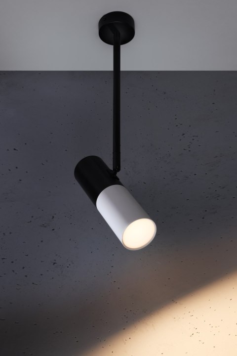 TUBA LAMPA WISZĄCA/SZTYCA 1X15W GU10 6,8/19,5 BIAŁY+CZARNY TUBA LAMPA WISZĄCA/SZTYCA 1X15W GU10 6,8/19,5 BIAŁY+CZARNY